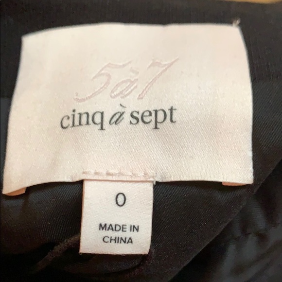 Cinq a Sept Breena Black Midi Cocktail Dress with Slit - Picture 7 of 13